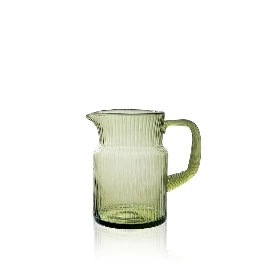 klimchi-ethel-petit-pichet-vert-olive-en-verre image 1