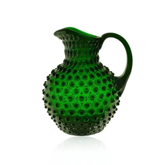 klimchi-hobnail-carafe-vert-fonc-2000-ml-pichet image 1