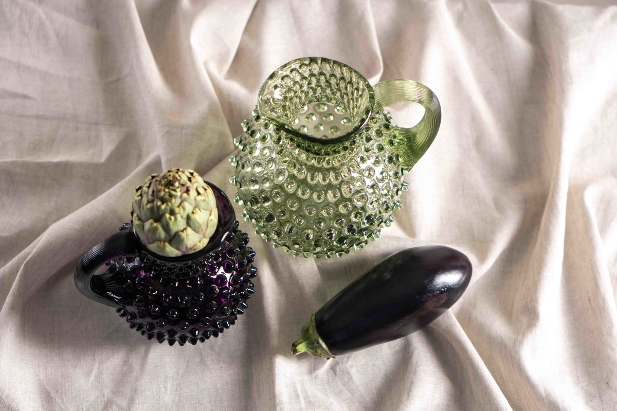 klimchi-hobnail-carafe-olive-green-2-l image 3