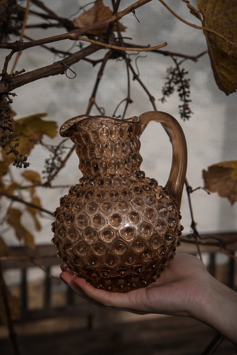 klimchi-hobnail-pichet-bronze-1-l-verre-picots image 4