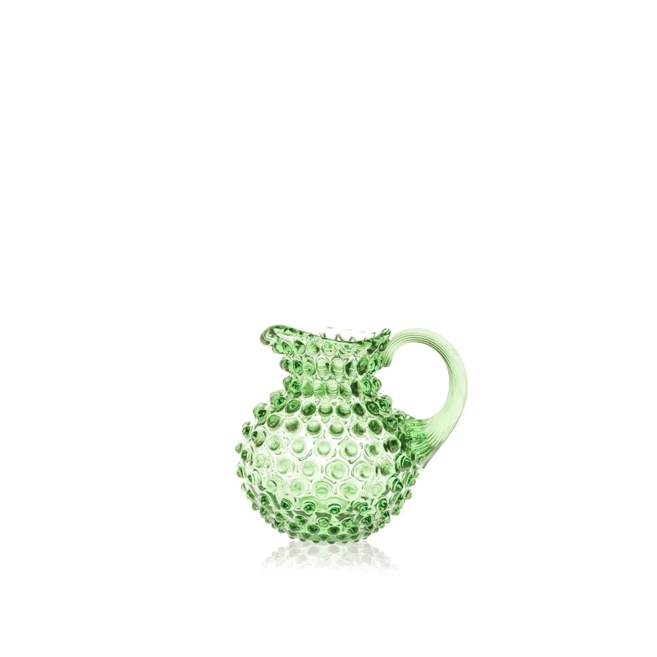 klimchi-hobnail-pichet-vert-clair-500-ml-en-verre image 1