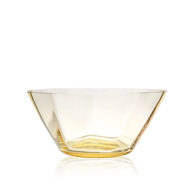 klimchi-marika-citrine-bol-en-verre-jaune-souffl-main image 1