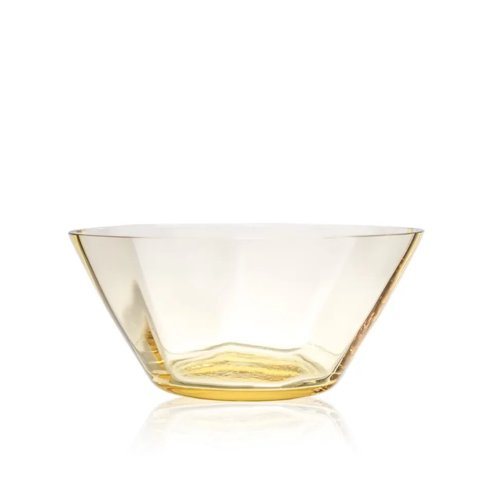 klimchi-marika-citrine-bol-en-verre-jaune-souffl-main image 1