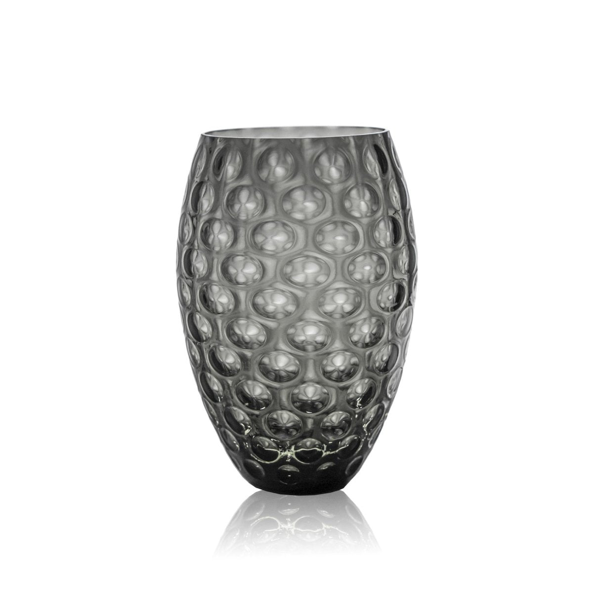klimchi-kugel-vase-ovale-gris-fum-en-cristal image 1