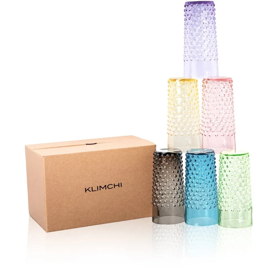 klimchi-mystery-boxes-verres-hobnail-tall-lot-6-couleurs image 1