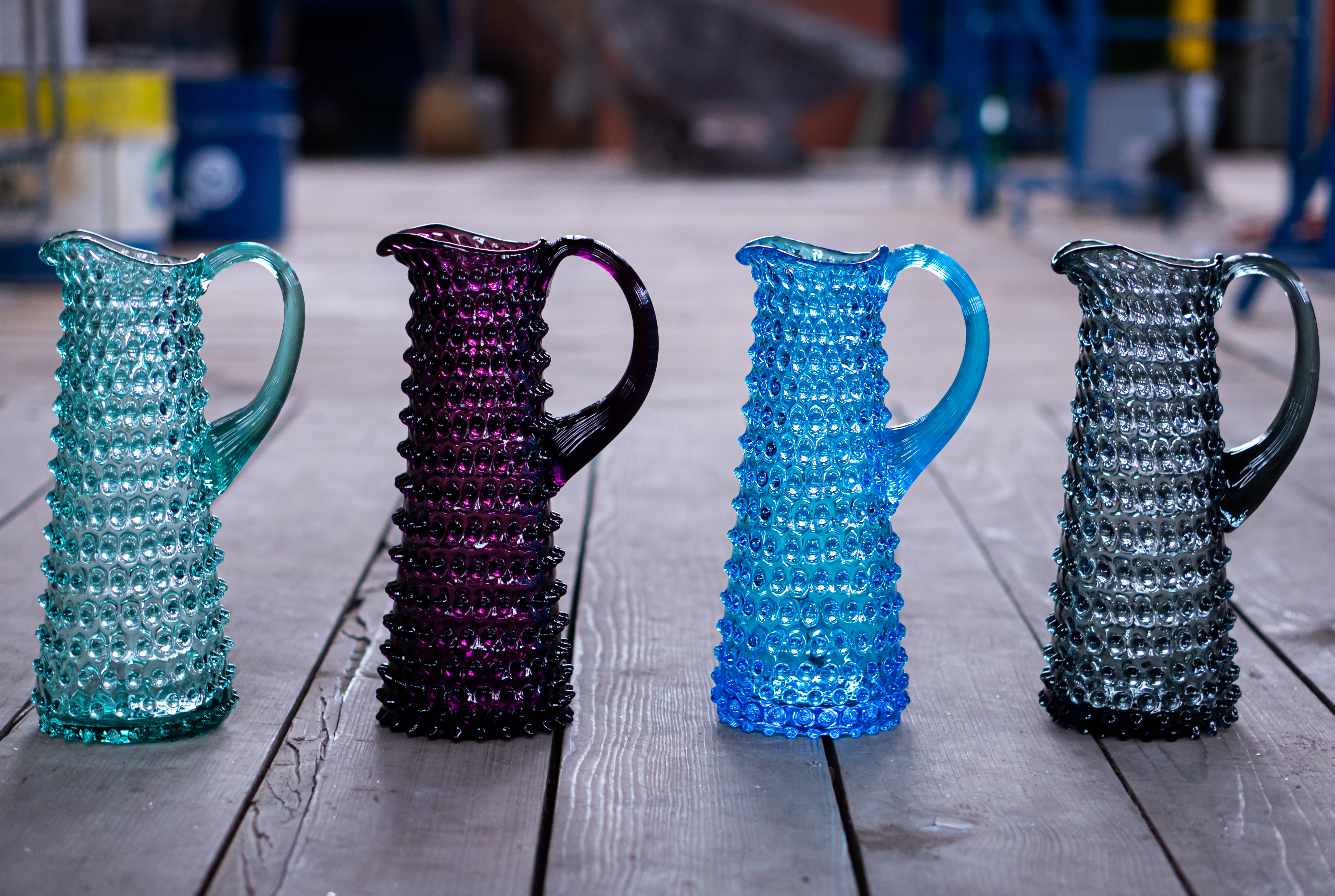 klimchi-hobnail-beryl-carafe-verre-vert-1000-ml image 4