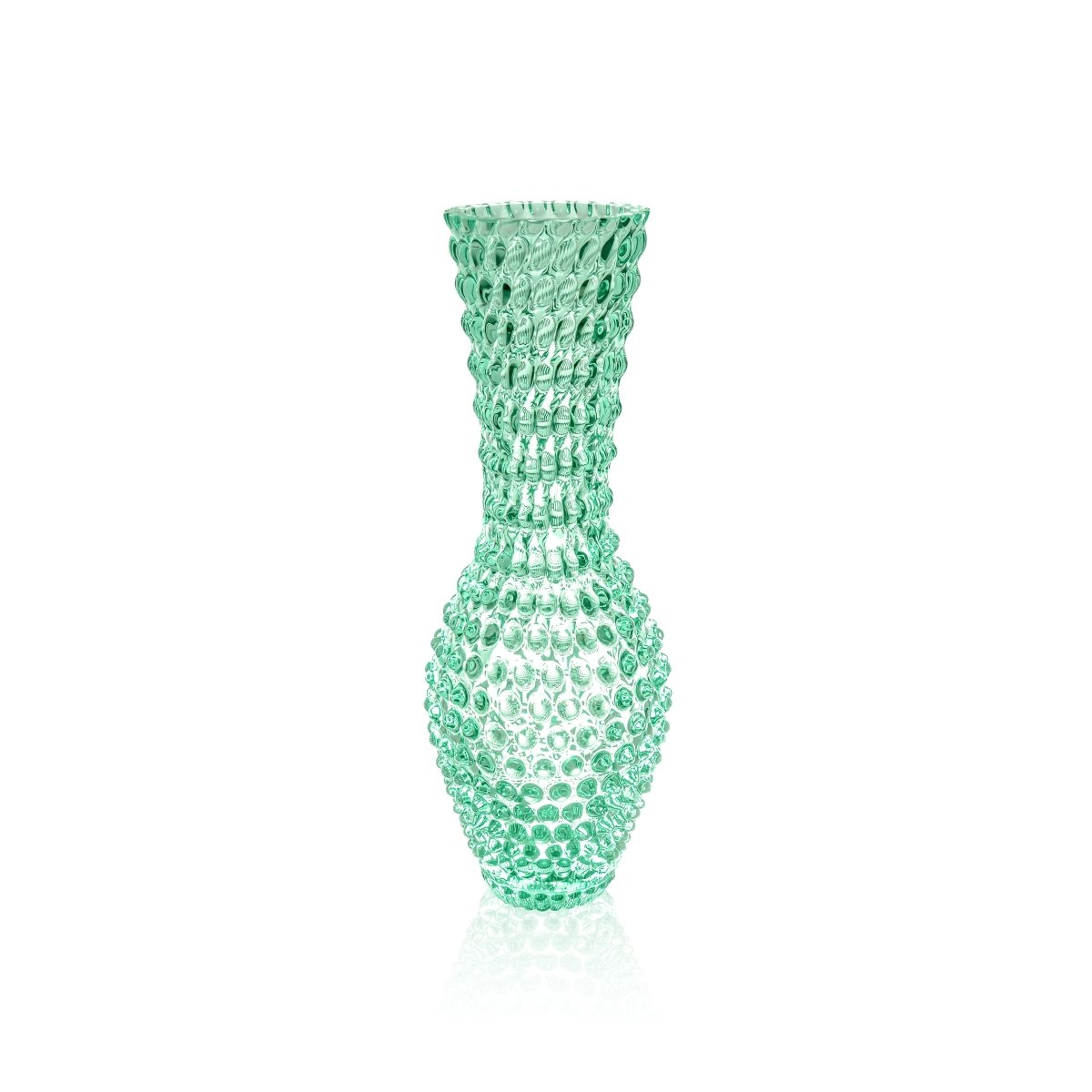 klimchi-fugu-vase-b-ryl-vert-en-verre-transparent-moderne image 1