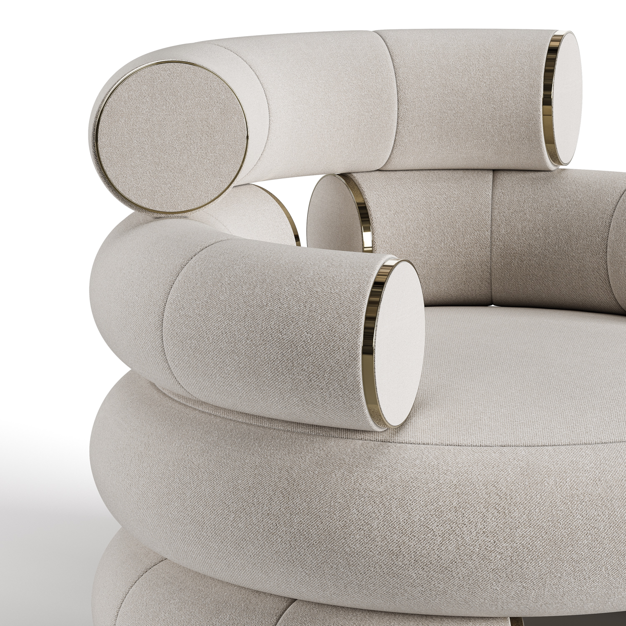 bablanc-rond-fauteuil-tissu-acier-dor image 5