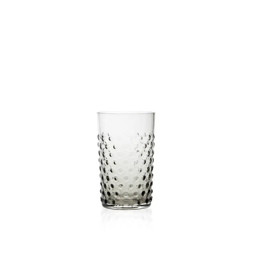 klimchi-hobnail-verres-black-smoke-lot-2-cristal image 1