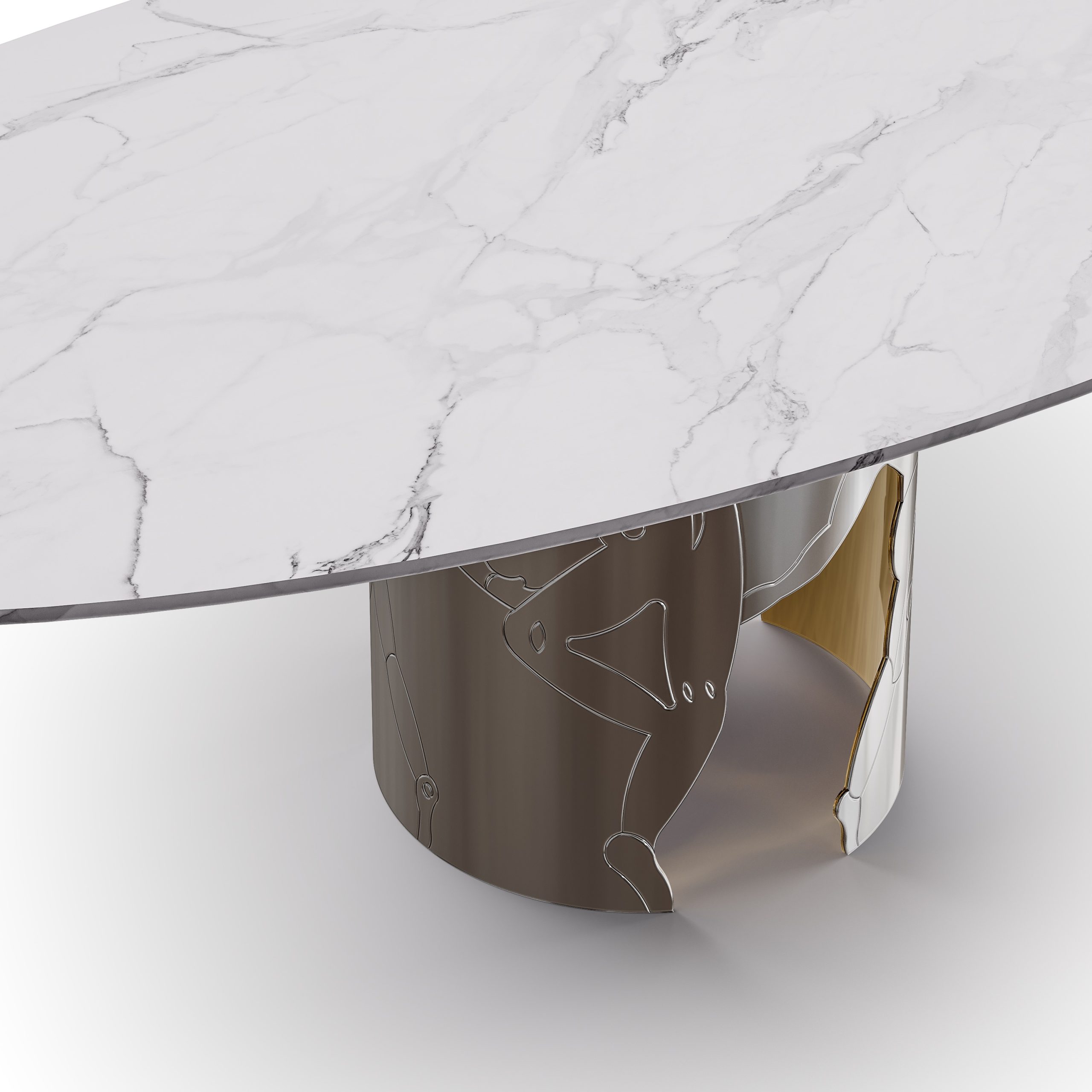 bablanc-la-dance-table-manger-laiton-sculpt image 5