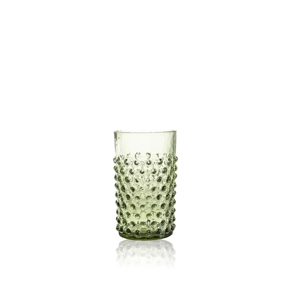 klimchi-hobnail-verre-vert-olive-200-ml-l-unit image 1