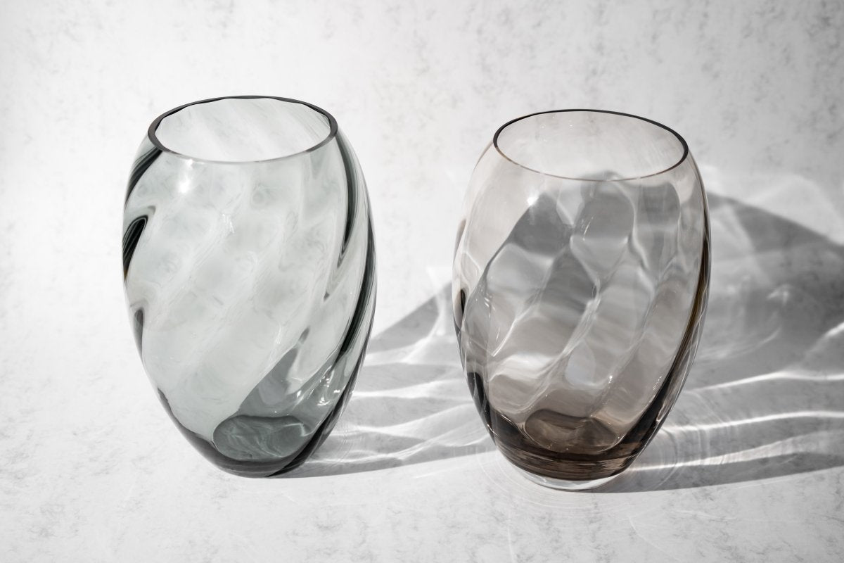 klimchi-marika-vase-ovale-grey-smoke-cristal-sans-plomb image 2