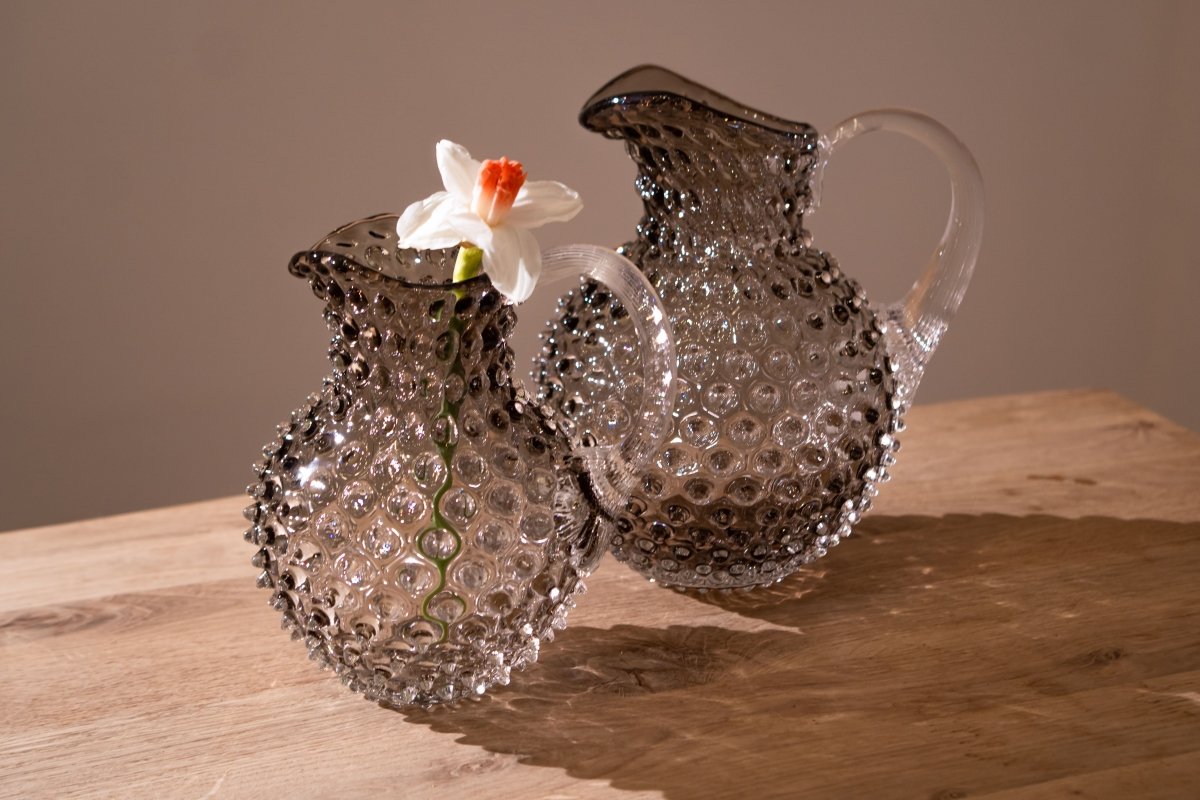 klimchi-hobnail-black-smoke-petite-carafe-verre-1-l image 3