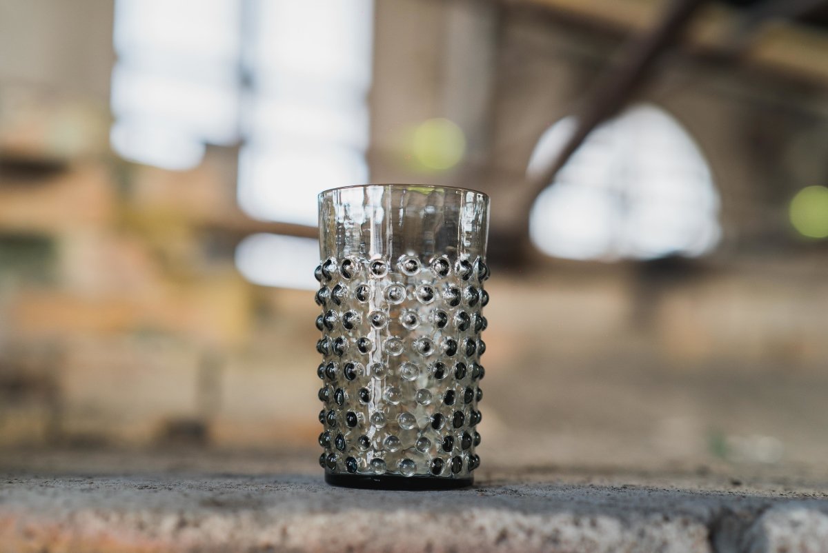 klimchi-hobnail-grey-smoke-verre-gris-200-ml-lot-de-2 image 2