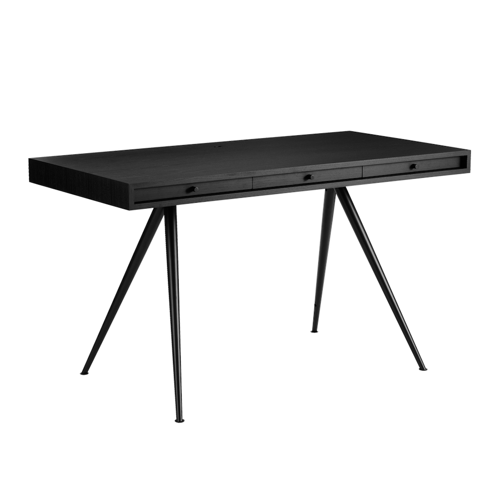 norr-11-jfk-home-desk-bureau-fr-ne-black-ash-3-tiroirs image 2