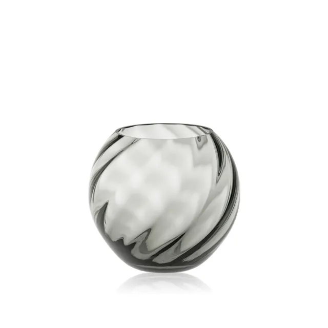 klimchi-marika-vase-rond-gris-fum-en-cristal-sans-plomb image 1