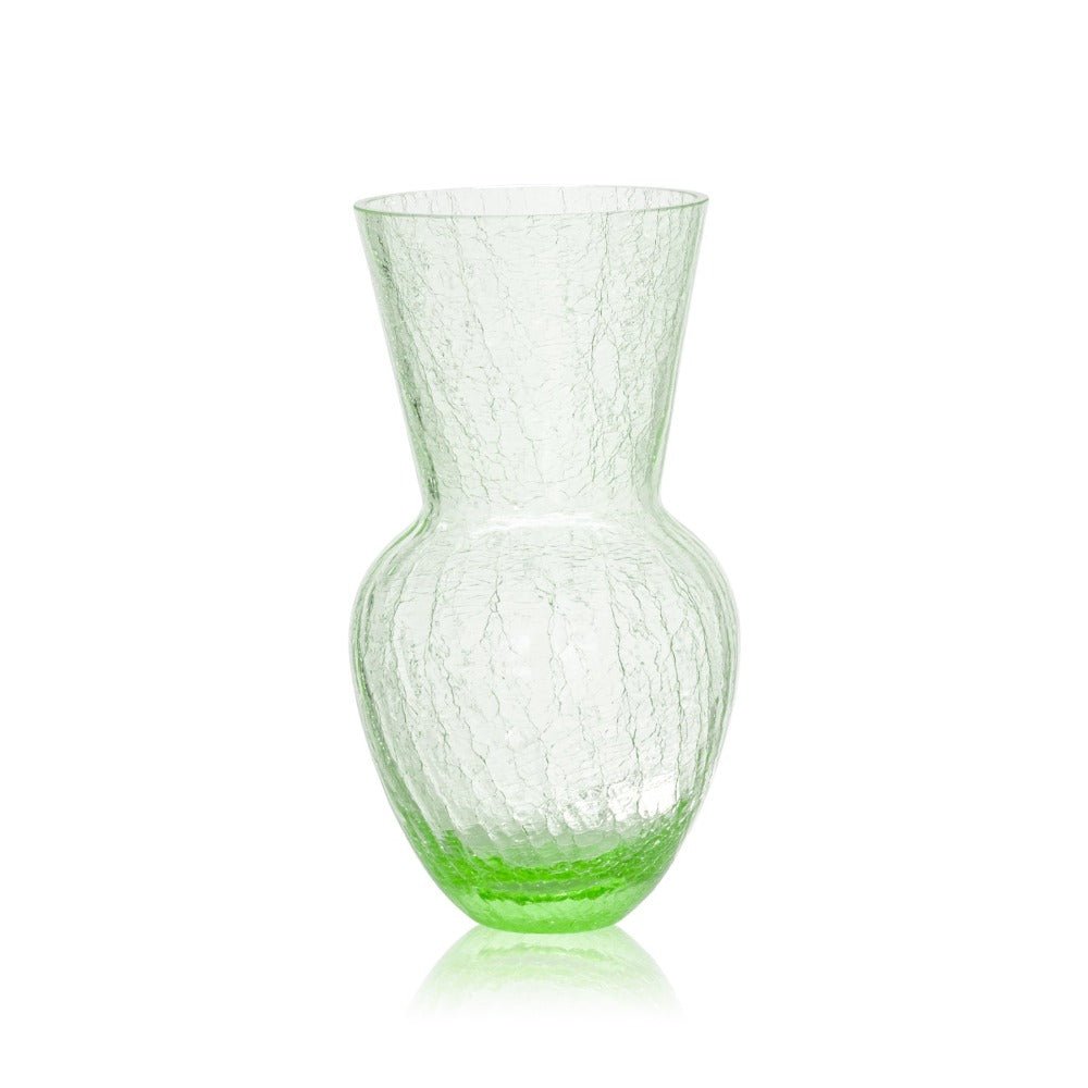 klimchi-felicity-vase-vert-menthe-craquel-artisanal image 1