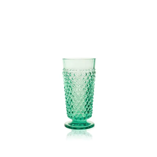 klimchi-hobnail-beryl-goblet-verre-vin-vert-lot-2-300-ml image 1