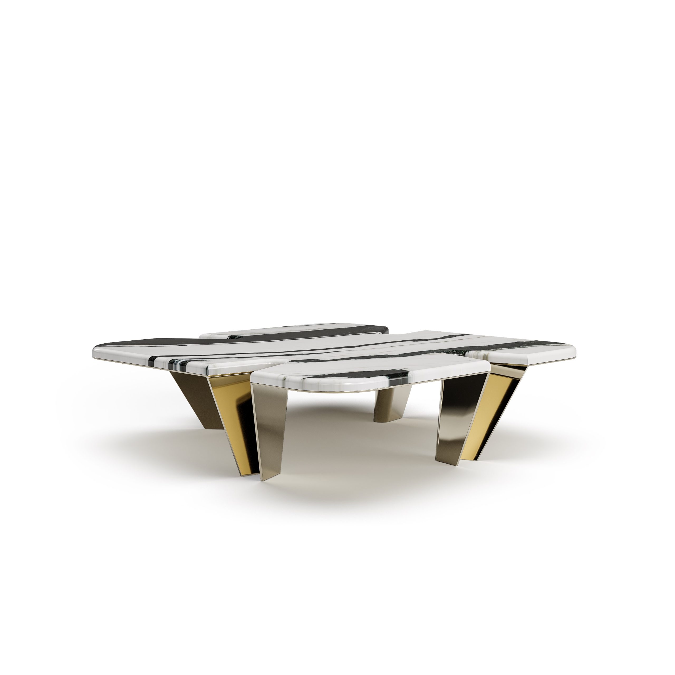 bablanc-tr-fle-table-basse-marbre-acier-inoxydable image 1