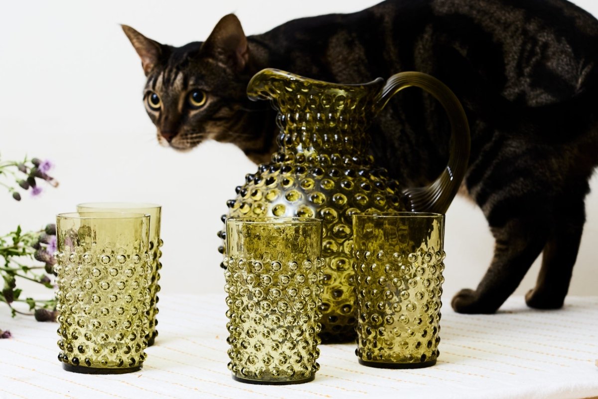 klimchi-hobnail-carafe-bonsai-green-2-l-verte-picots image 7