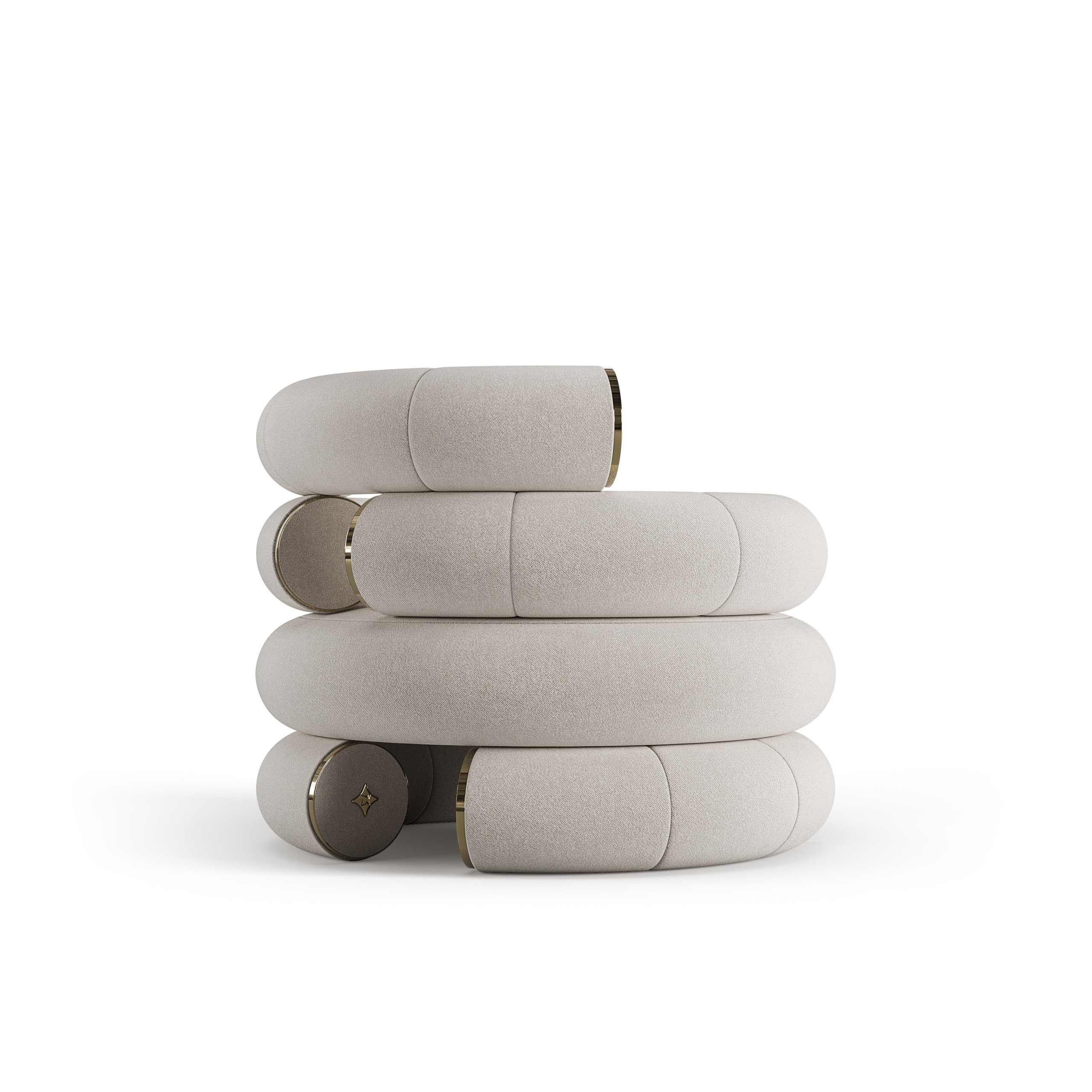 bablanc-rond-fauteuil-tissu-acier-dor image 4