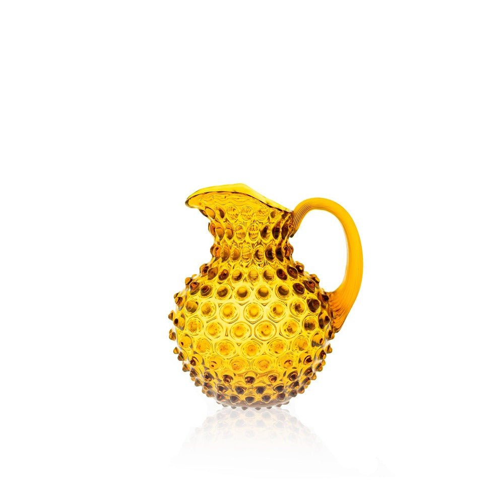 klimchi-hobnail-petite-carafe-ambre-1-l-picots image 1