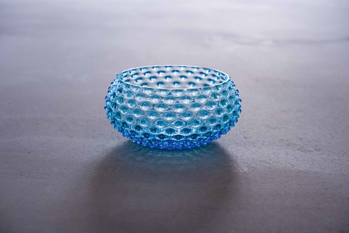 klimchi-hobnail-bol-azure-saladier-verre-bleu image 3