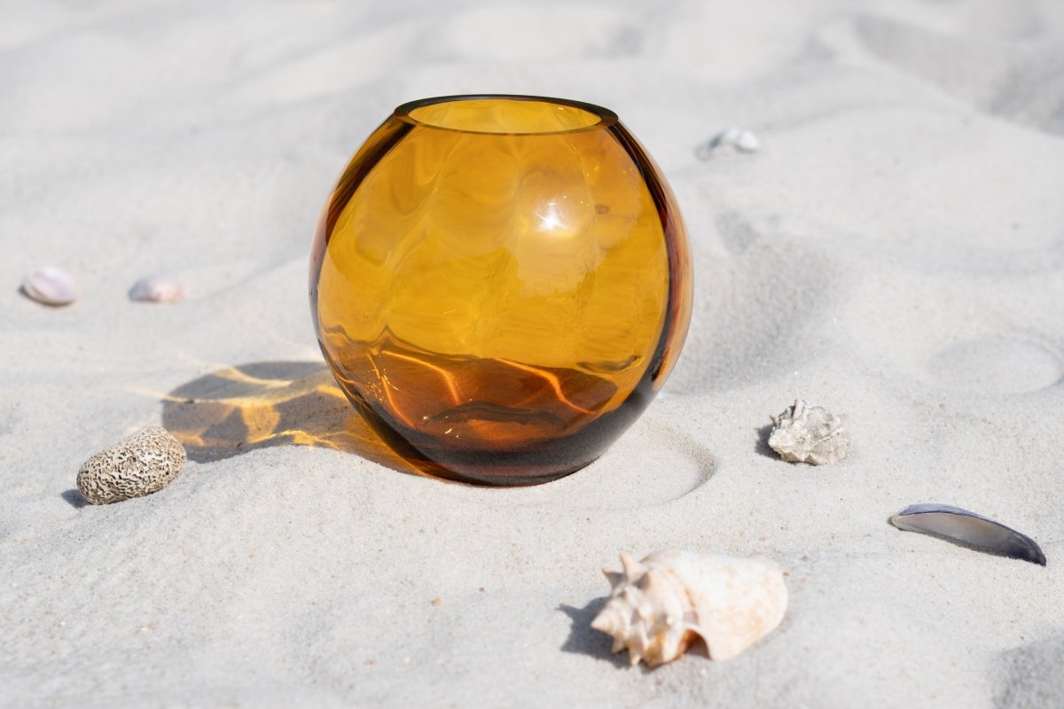 klimchi-marika-vase-rond-ambre-jaune-cristal-petit image 2