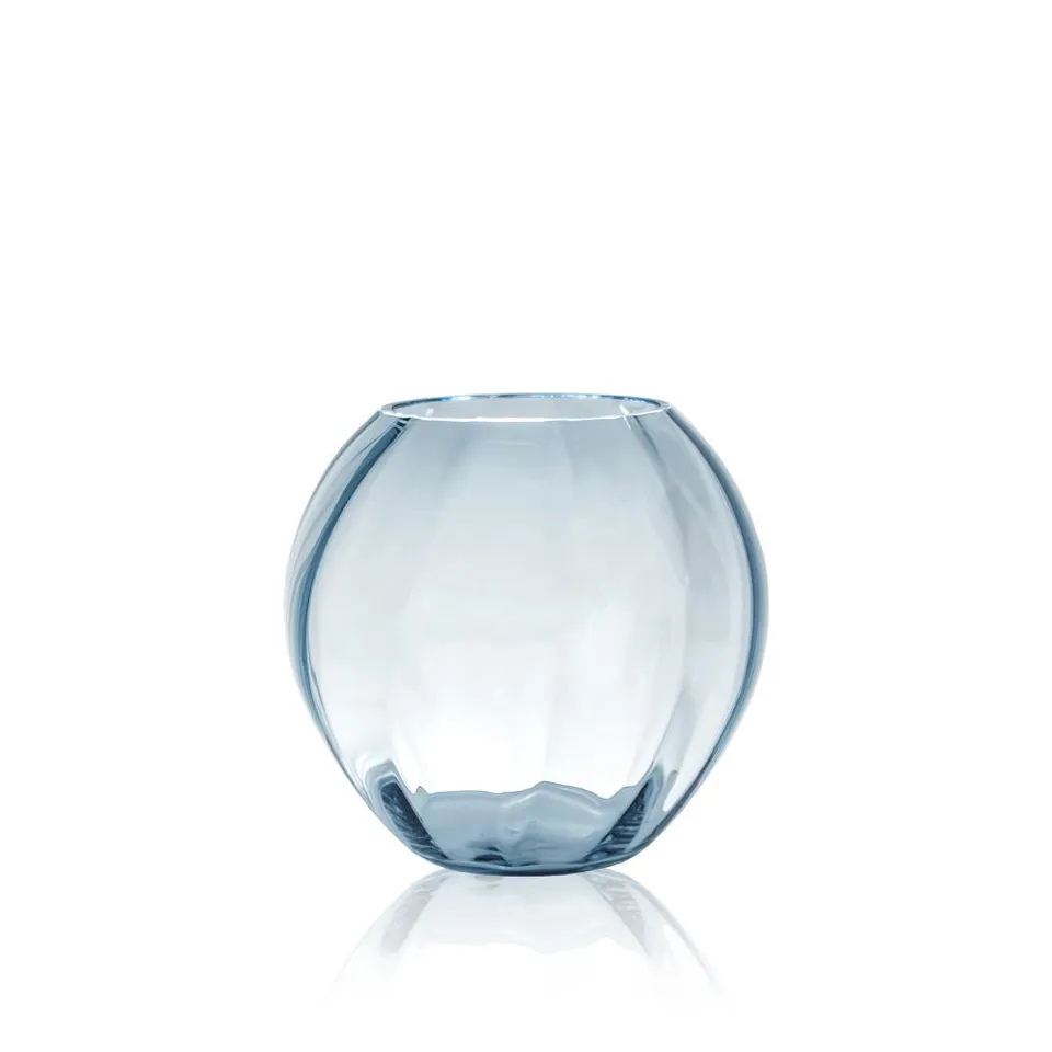 klimchi-marika-vase-rond-bleu-fum-cristal-petit-format image 1