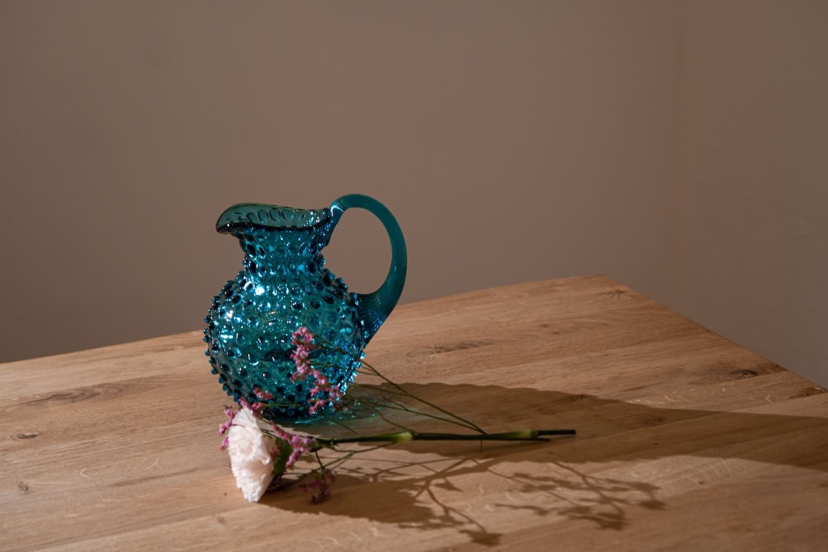 klimchi-hobnail-carafe-aquamarine-1-l-en-verre image 4