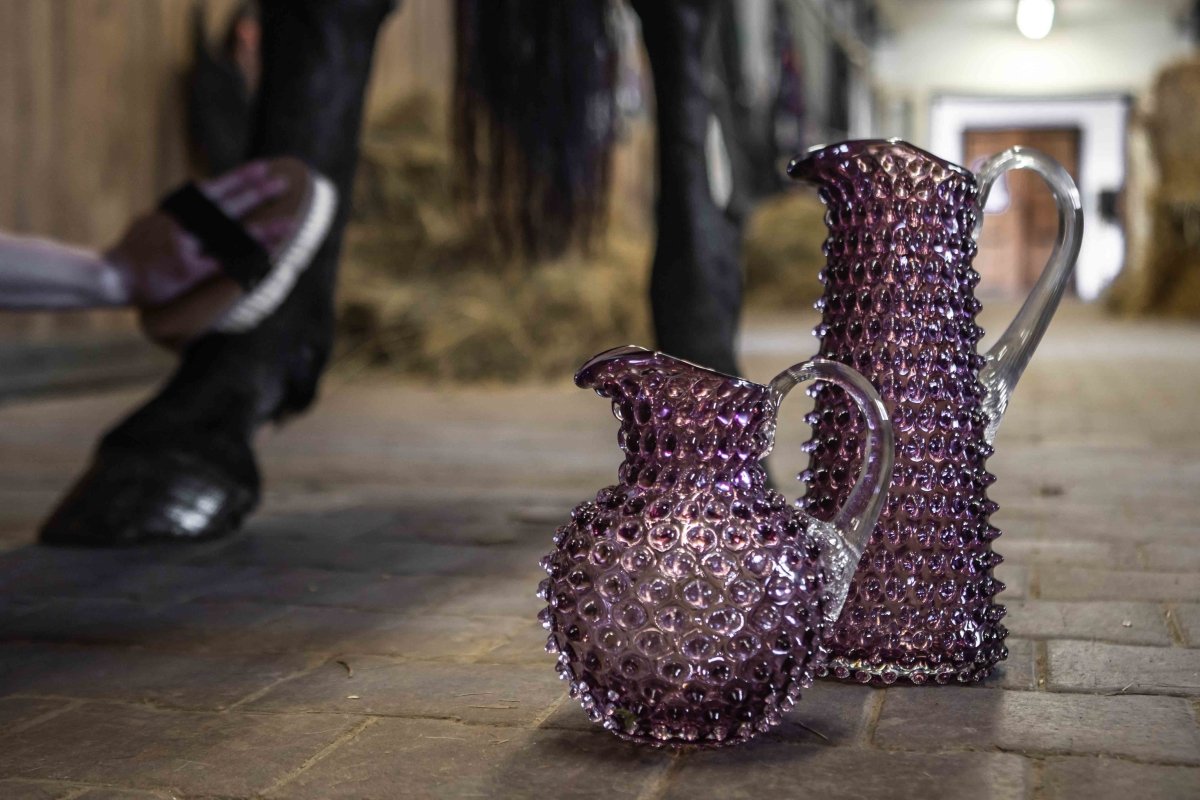 klimchi-hobnail-carafe-pichet-violet-1-litre image 5