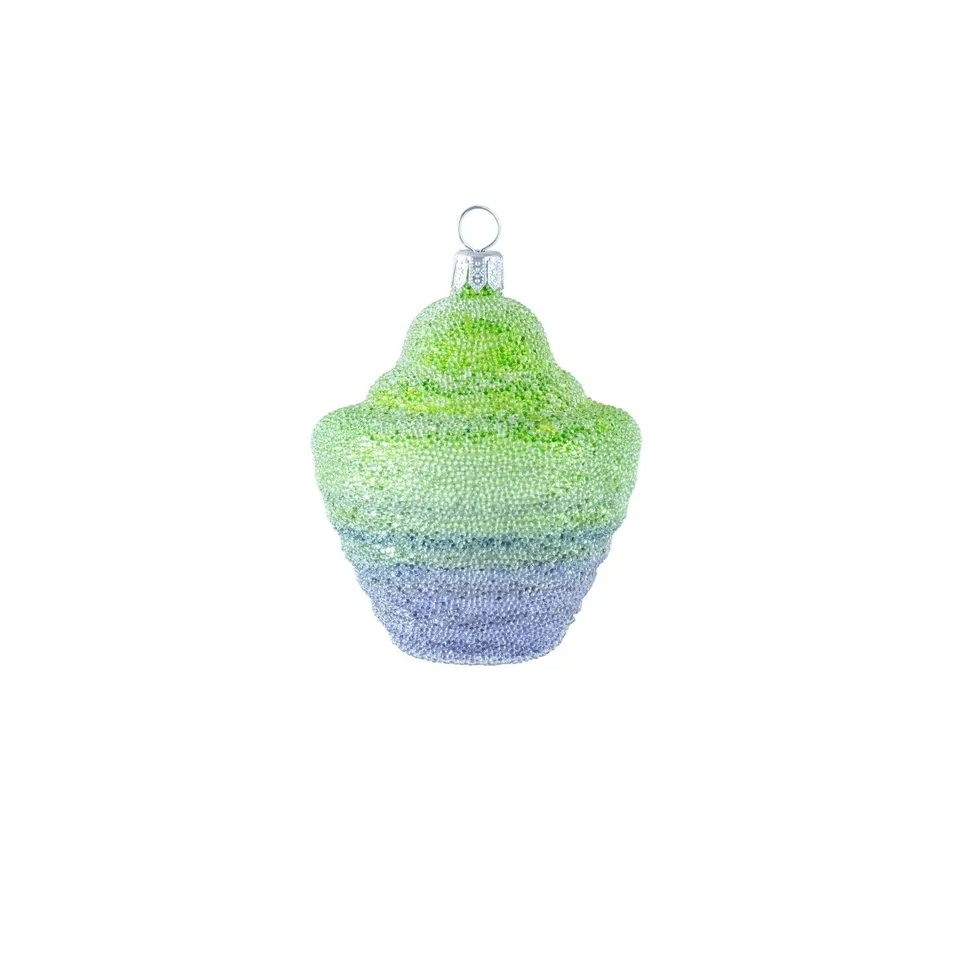 klimchi-aurora-ornement-diamant-vert-d-co-sapin-verre image 1