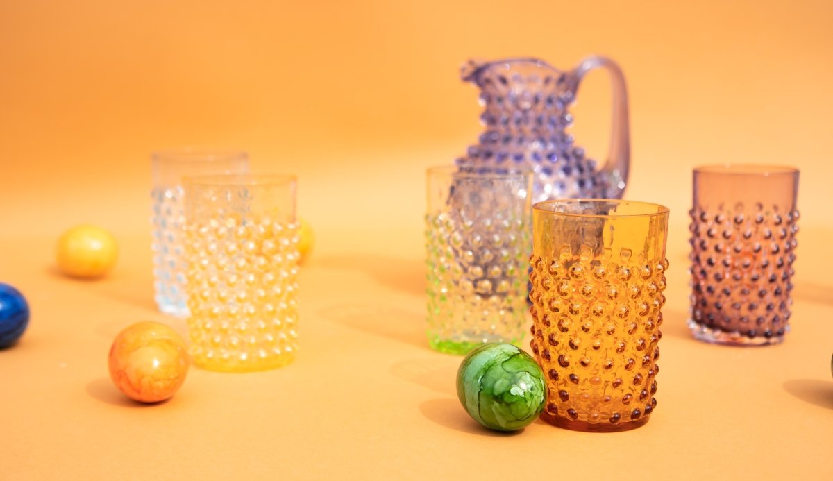 klimchi-hobnail-verre-tumbler-ambre-200-ml image 7