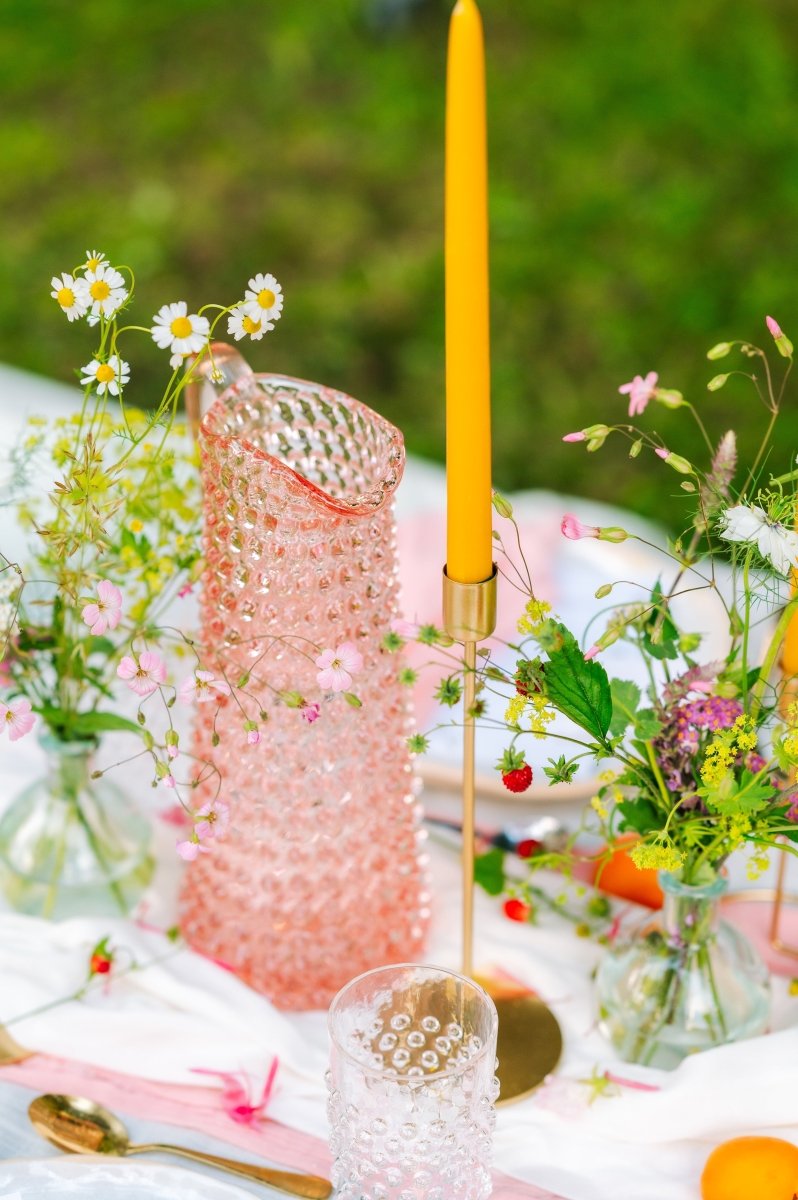 klimchi-hobnail-pichet-rosaline-1-l-en-verre-rose image 5