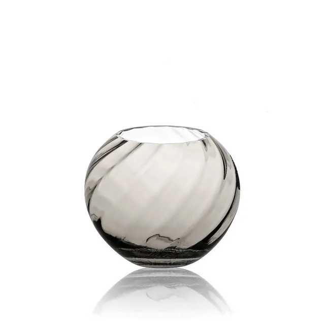 klimchi-marika-vase-rond-noir-fum-cristal-petit-format image 1
