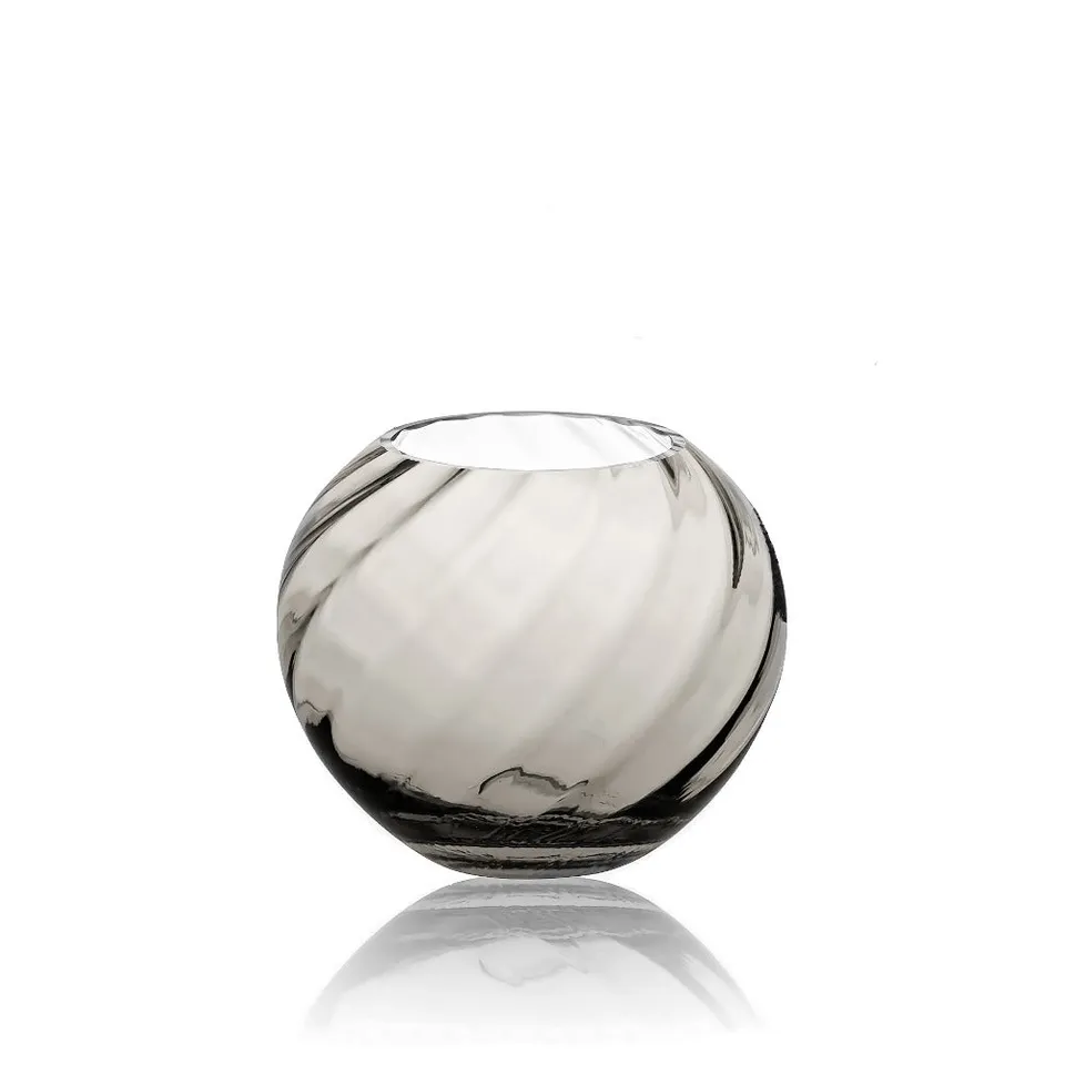 klimchi-marika-vase-rond-noir-fum-cristal-petit-format image 1