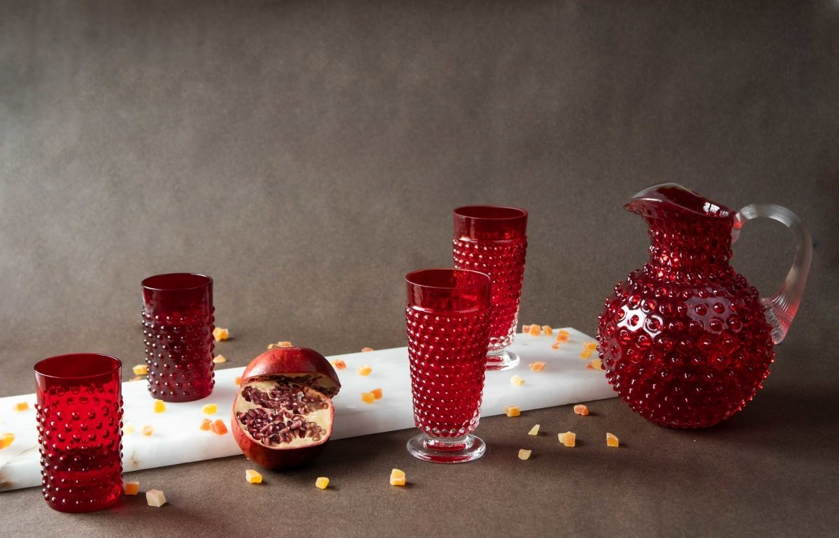 klimchi-hobnail-verres-garnet-lot-2-200-ml image 2