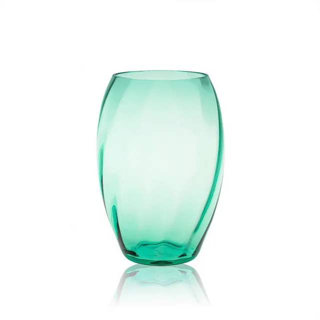 klimchi-marika-beryl-vase-ovale-vert-cristal-fleurs image 1