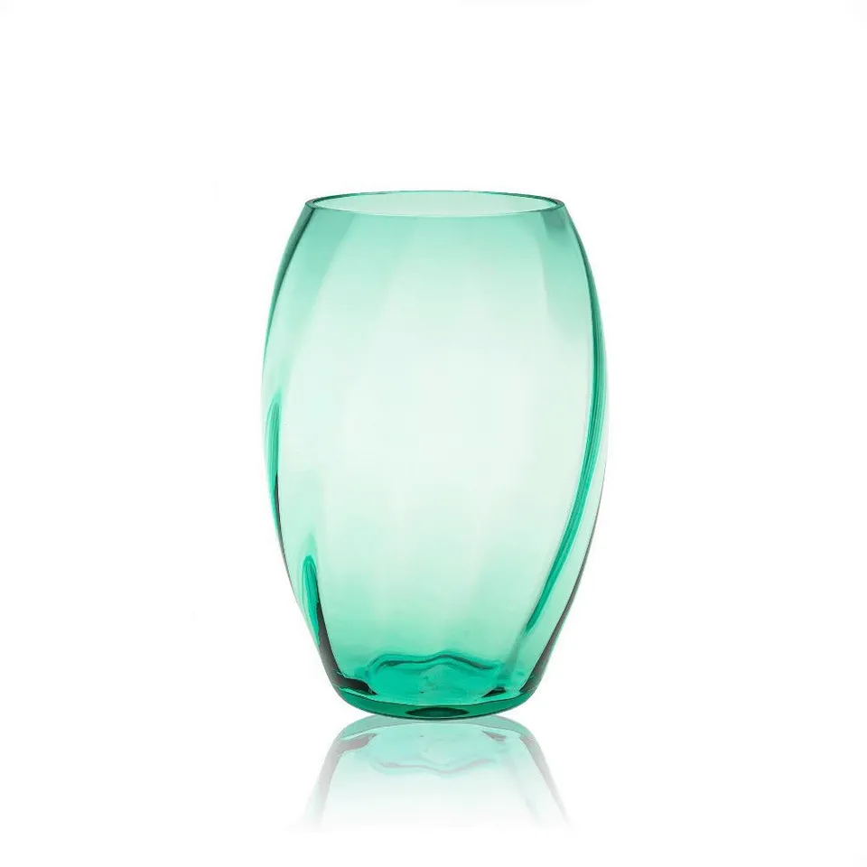 klimchi-marika-beryl-vase-ovale-vert-cristal-fleurs image 1