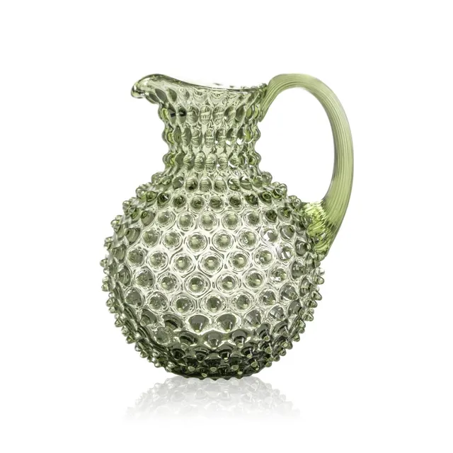 klimchi-hobnail-carafe-olive-green-2-l image 1