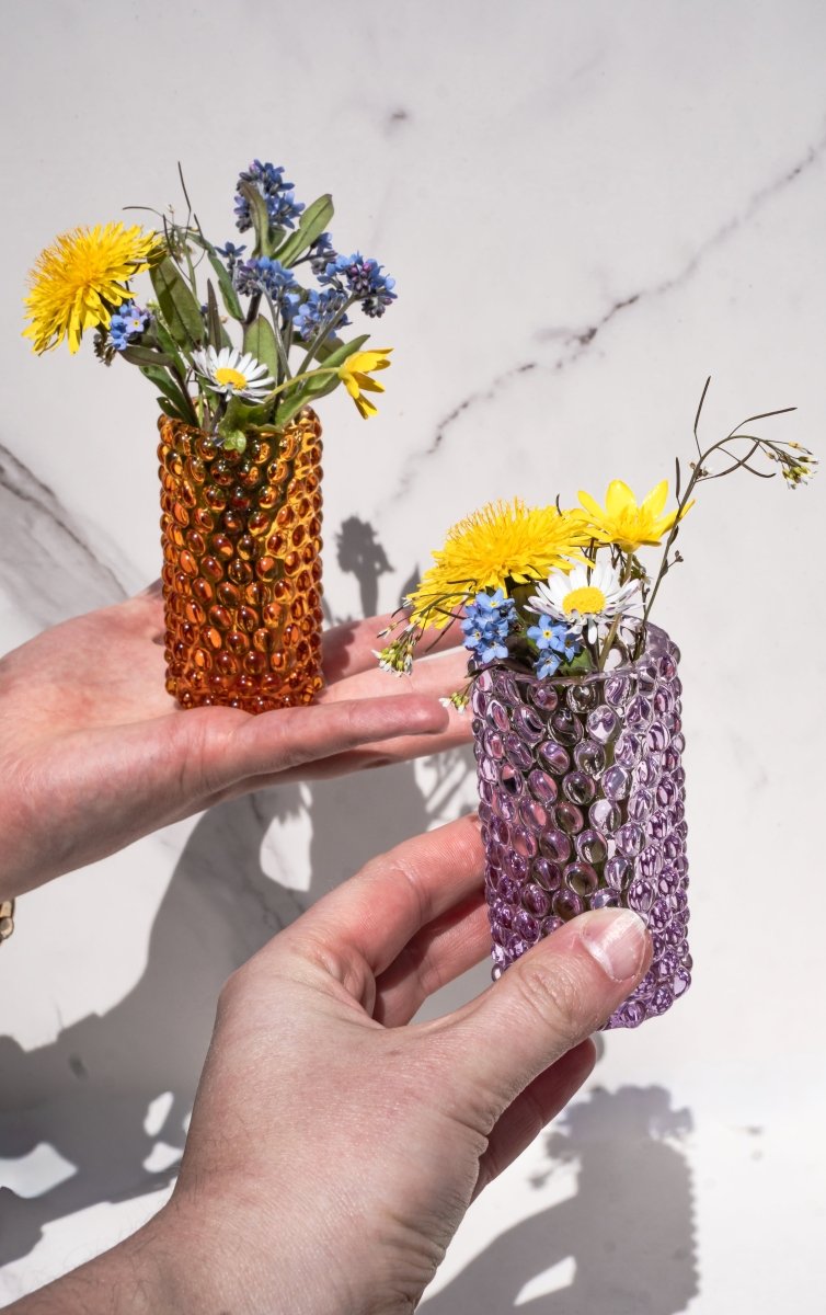 klimchi-hobnail-lilac-petit-vase-soliflore-cristal image 6