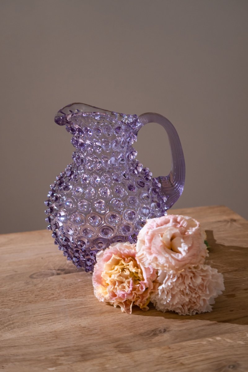 klimchi-hobnail-carafe-1l-lilas-small-pastilles image 3