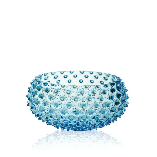 klimchi-hobnail-bol-azure-saladier-verre-bleu image 1