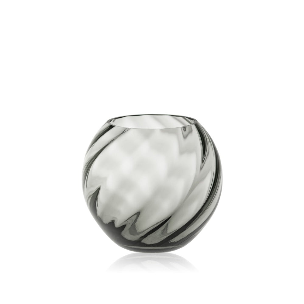 klimchi-marika-vase-rond-gris-fum-en-cristal-sans-plomb image 1
