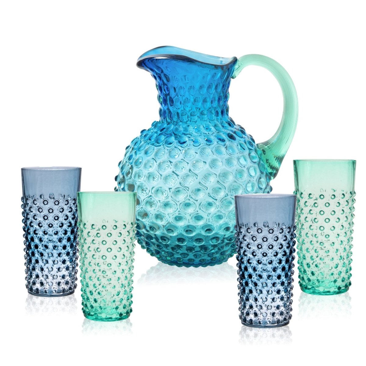 klimchi-hobnail-carafe-ocean-verres-hauts-bleus image 1