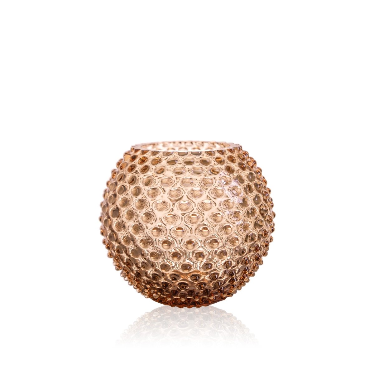 klimchi-hobnail-vase-rond-bronze-en-verre image 1